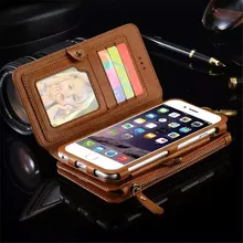 Second Layer Leather Case for iPhone 7 6 6S Plus New Multi Functional 2 in 1 Leather Stand Wallet Cover For iphone7 High Quality