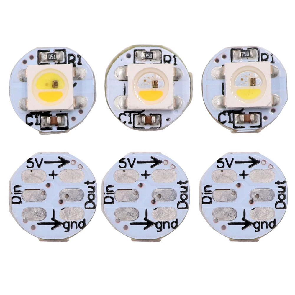 

WS2812B 100/mini board (10mm*3mm) Heatsink 5V WS2811 WS2812 built-in RGB led pixel nodes Addressable RGBW WWA led module New