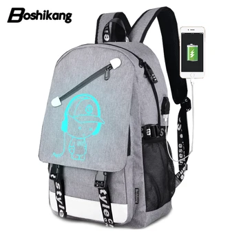 

Boshikang USB Charging 15.6inch Men Laptop Backpack All-match School Bag Teenager Classic Style Casual Backpack Fashion Men Bag
