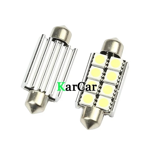 

2PCS/Lot 41mm 5050 SMD 8 LED Canbus No Error LED Car Dome Lights, C10W Reading Light Bulbs Cold White Free Shipping