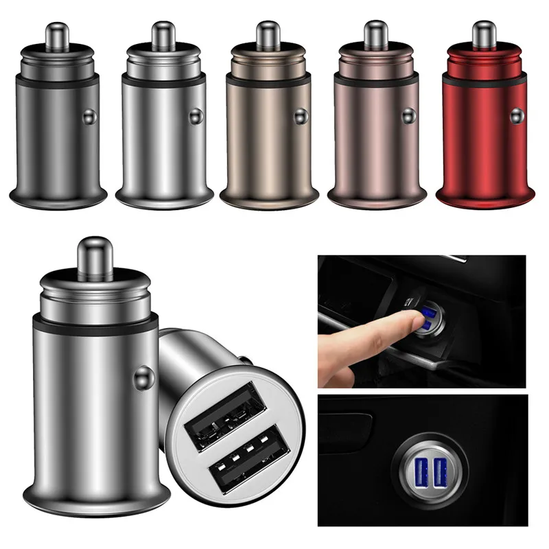 Новый высокое качество Mini Dual USB Smart автомобильное зарядное устройство супер