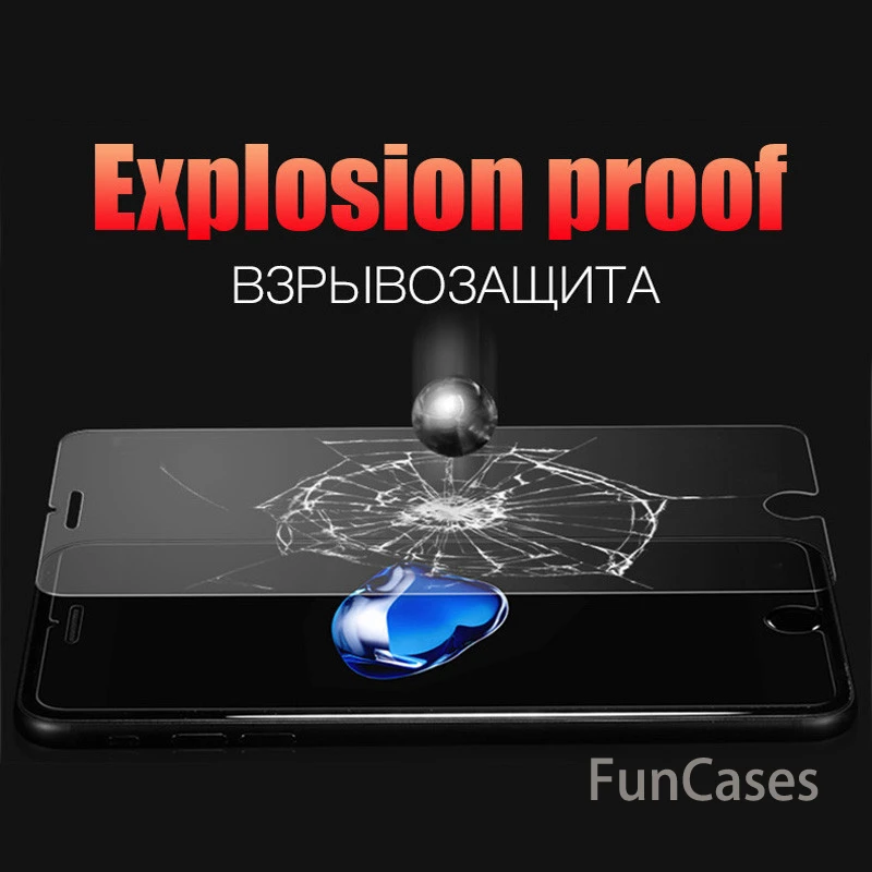 Закаленное стекло для iPhone X 5 5S 7 8 Plus XR XS MAX Защитная пленка экрана на 4 4S 5C SE 6 6splus
