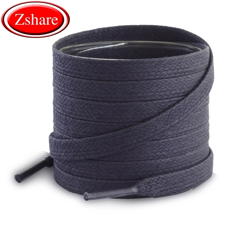 

1 Pair/ Cotton cord flat shape shoelaces unisex high top casual leather boot shoe laces fashion brand waterproof shoelace P3