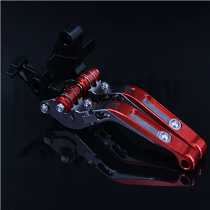 Vermelho plus bn Titânio para Benelli Alavancas de Freio de Embreagem Logotipo Bn302 302 2015 2016 Cnc Dobrável Extensíveis da Motocicleta 20 bn 302 2015-2016 cnc folding extensíveis alavancas
