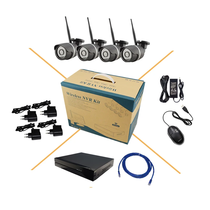 8CH NVR 4CH 720P 1MP HD IP camera wireless wifi network security IR Light Night Vision Wholesale Security & Protection
