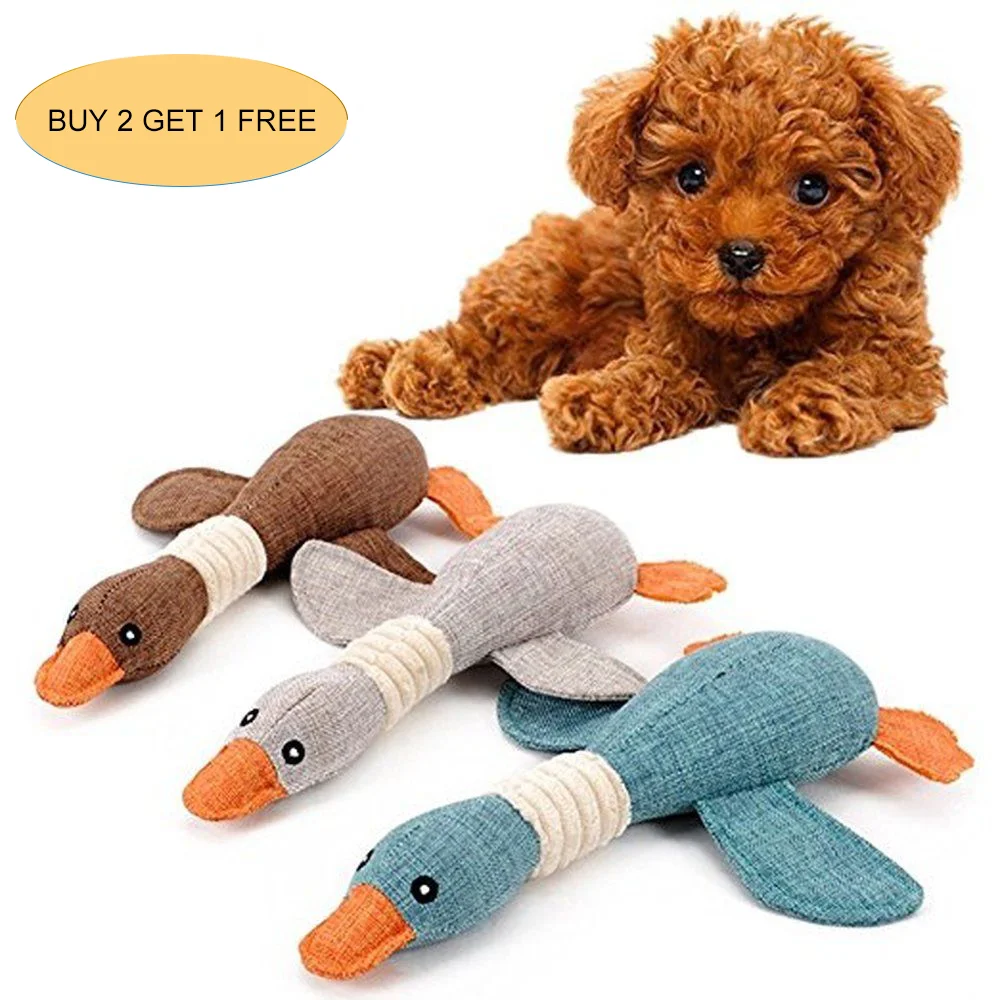 Pet Squeaker Toy Duck Fetching Retrieving Squeaky Toy Dog Training
