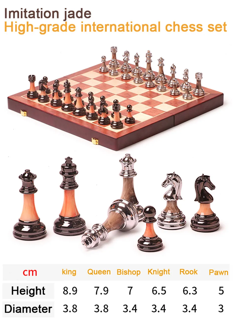 BSTFAMLY деревянный Шахматный набор игра, портативная игра международных шахмат, складная шахматная доска имитация нефрита ABS шахматные фигуры, LA8