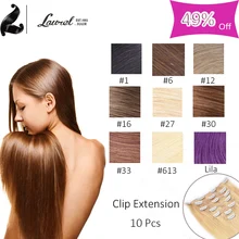 African American Clip In Human Hair Extensions 9a Grade Virgin Brazilian Straight Hair Clip In Natural Hair Extensions 16-24″