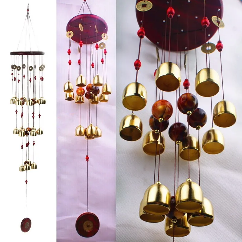 Good Lucky 13 Bells Outdoor Living Wind Chimes Yard Garden Tubes Metal