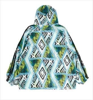 

Summer 2019 large female loose print rhombus Rash guards cool women's clothing Sunscreen hoodies sudadera mujer rashguard