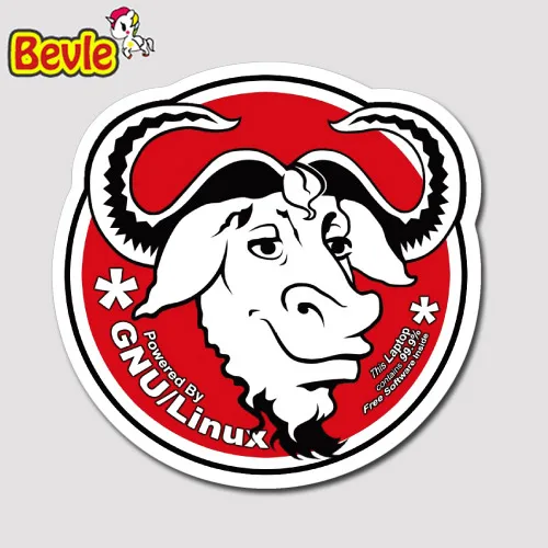 

Bevle 1930 GNU Linux Stickers LOGO Notebook Waterproof Tide Fashion Cartoon 3M Sticker Skateboard Car Graffiti DIY