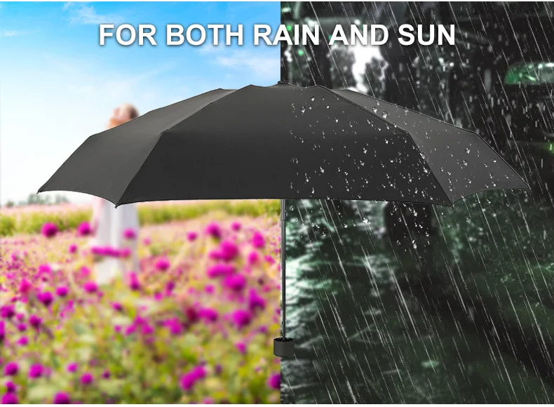 Маленький модный 5 складной зонтик для дождя, Женский мини Карманный Детский зонтик, защита от солнца, УФ-зонты, водонепроницаемый портативный дорожный зонтик
