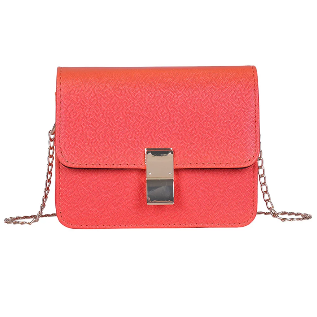 

Women's Fashion Simple Solid Color Shoulder Bag Diagonal Cross Bag Messenger Bag Chain Shoulder Messenger Bag