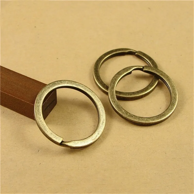 

20pcs Antique Bronze/Rhodium Keyring Findings 28mm/30mm Keychain Circle Fit DIY Keychain Ring Circles Accessories