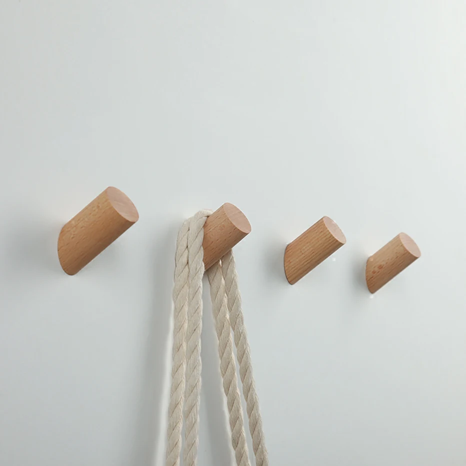 Декоративный натуральный деревянный крючок-вешалка для учебы настенный шарф для одежды шляпа и сумка крючок для склада
