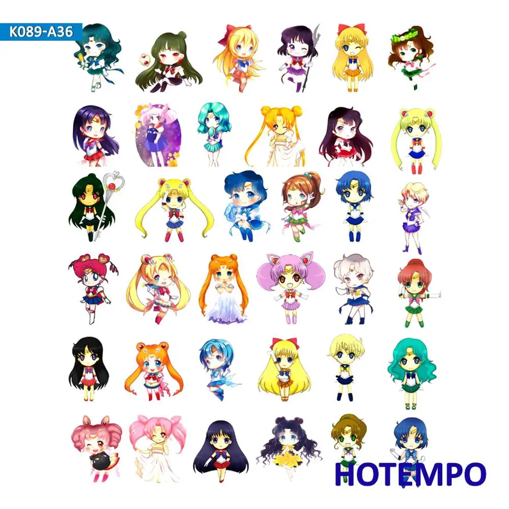 

36pcs Anime Pretty Soldier Sailor Moon Stickers for DIY Children Letter Diary Stationery Scrapbooking Pegatinas Stickers