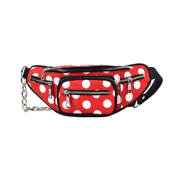 

Fanny Pack For Women Fashion Pu Dot Chest Bag Colorful Crossbody Bag Cute Leather Wild Money Bags Rinoneras Mujer J3