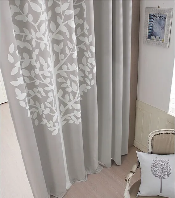 MYRU New arrival Finished curtains home curtains tree curtains grey