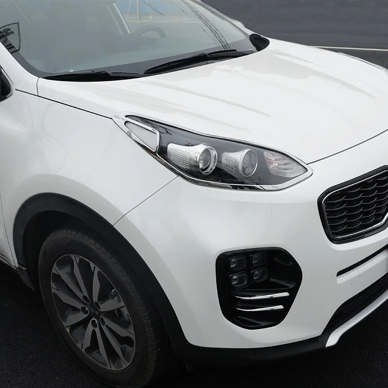 2x для Kia Sportage- хромированный передний головной светильник, накладка на голову, светильник с объемной рамкой, украшение для автомобиля