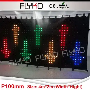 

2x4m dmx P10cm DMX led curtain disco led curtain light