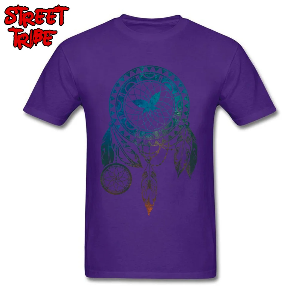  Men Top T-shirts Dream Catcher Design Tops Shirt 100% Cotton O Neck Short Sleeve Europe Tee Shirt Labor Day Drop Shipping Dream Catcher purple