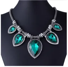 Ristar.J Statement Vintage Drop Crystal Chokers Necklaces Women Choker Fashion Jewelry Wholesale Gift