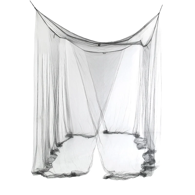 

Furniture supplies summer anti-mosquito four-door open square top mosquito net black