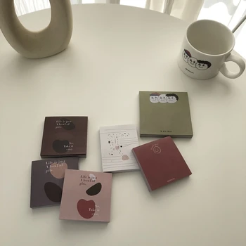 

SIXONE 40 Sheets INS Geometric Graphics Notebook Simple Fresh Notes Portable Pocket Word Book stationery kawaii memo pad