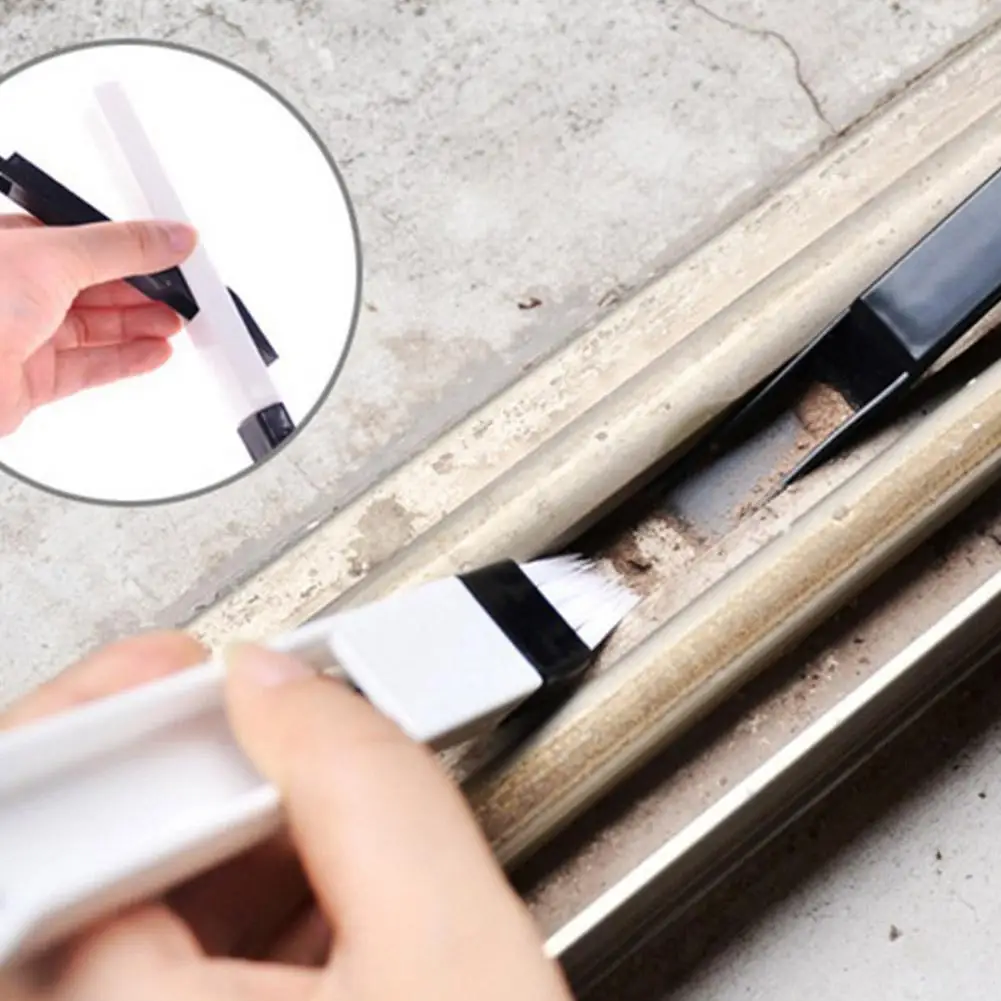 

Windows Recess Groove Cleaning Brush Crevice Brush with Dustpan Cleaning Tool Wash Screens Keyboard Cleaner Kitchen Easily Clean