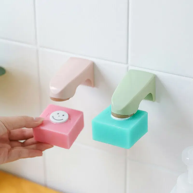 

2019 New Magnet Soap Holder Wall Mounted Sticker Storage Rack Bathroom Organize Accessory