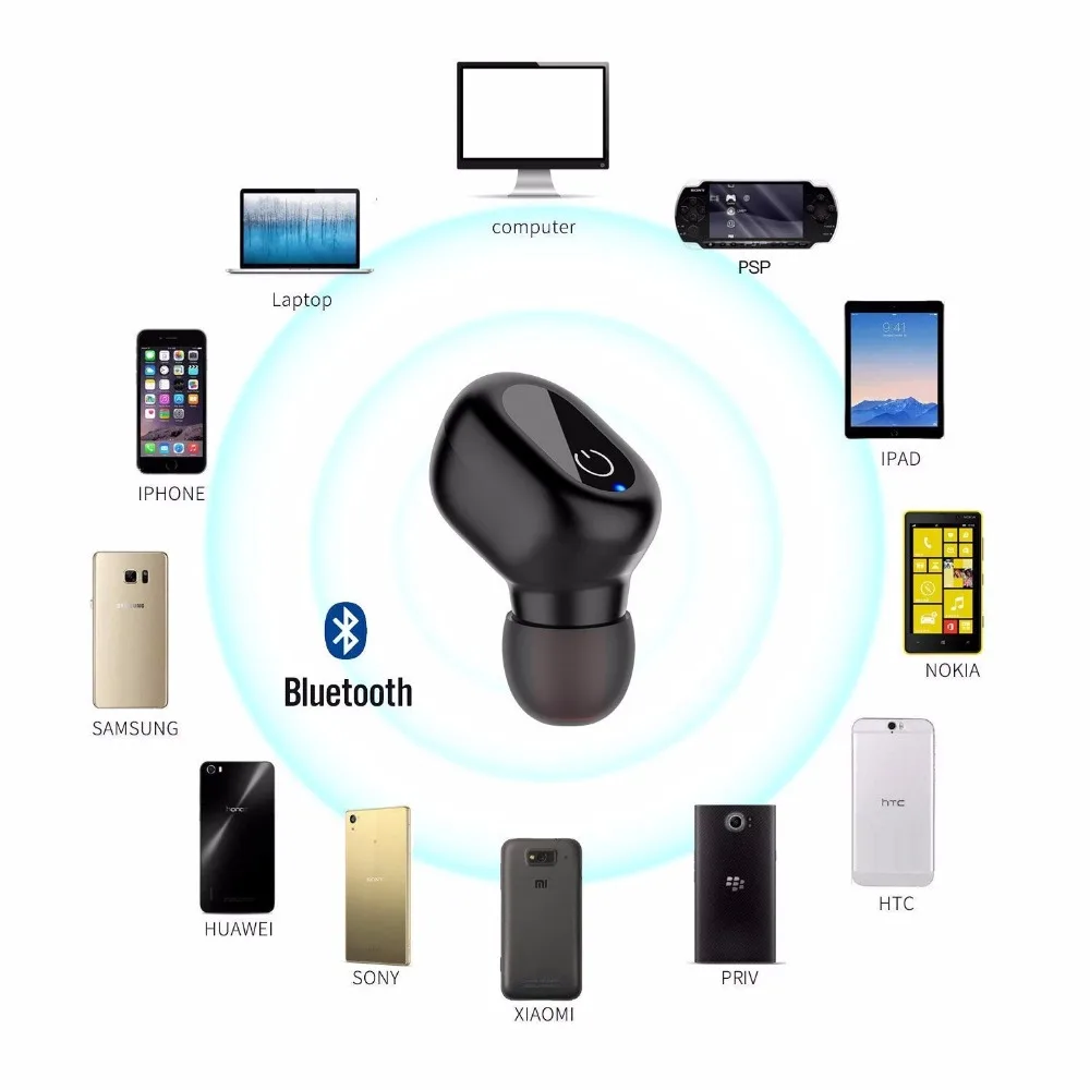 Водонепроницаемые Bluetooth наушники самая маленькая беспроводная гарнитура