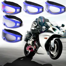 UV400 Windproof Snowmobile Motorcycle Dirt Bike Racing Glasses For Goggles Outdoor Riding Adjustable Headband Anti-fog Dust