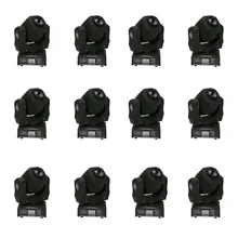 12 шт./лот, мини-прожектор, 60 Вт, светодиодный светильник с подвижной головкой, с пластиной гобо, цветная пластина, высокая яркость, 60 Вт, мини светодиодный светильник с подвижной головкой, DMX512