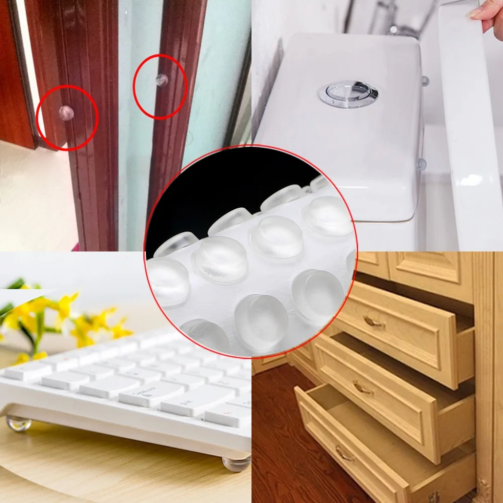 

40 Self Adhesive Silicone Rubber Cabinet Door Pad Bumper Stop Damper Cushion Hardware