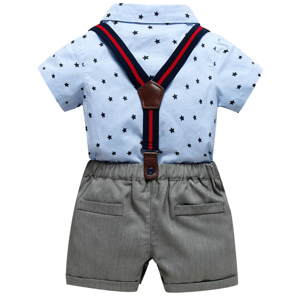 Джентльменские топы со звездами и бантом для маленьких мальчиков; футболка; однотонные шорты; roupa infantil jongens kleding; детская одежда;