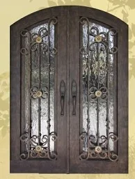 Image Wrought Iron Entry  Double Doors Wrought Iron Entry Doors id 58