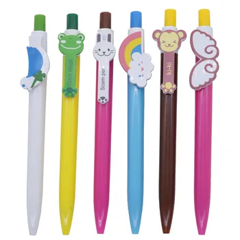 

Ballpoint Pen Monkey Kitten Frog Wings Little Pigeon Colorful Rainbow Cartoon Style Nib 0.55mm 6 Style Mix Student Stationery
