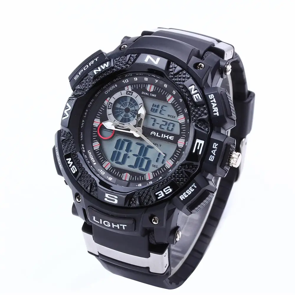 julius army led shock resistant military quartz watch