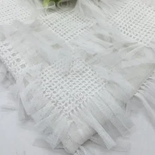 1 ярд тканая трехмерная текстура сетчатая ткань платья Патч Свадьба Марля diy текстиль твид ткань telas por metro tissu