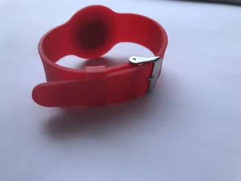 

1000pcs/lot 13.56MHZ write-read ISO-14443A RFID silicone wristband bracelets