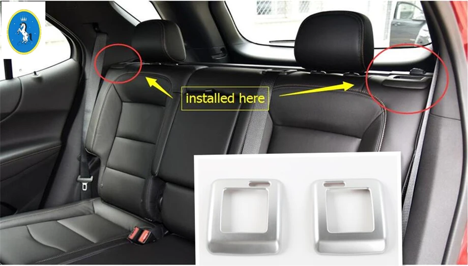 Yimaautotrims Auto Accessories Rear Row Seat Back Rest Adjustment Cover Trim 2 Pcs For Chevrolet