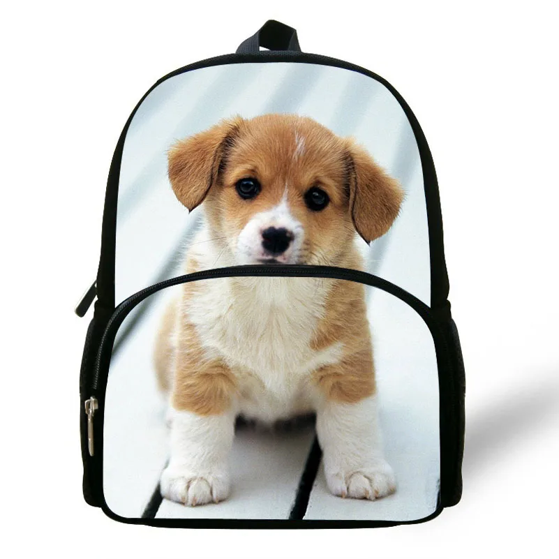 Cute Animal Print Bag For Kids Preschool Backpacks For Boys Cute Baby Dogs Print Backpack For