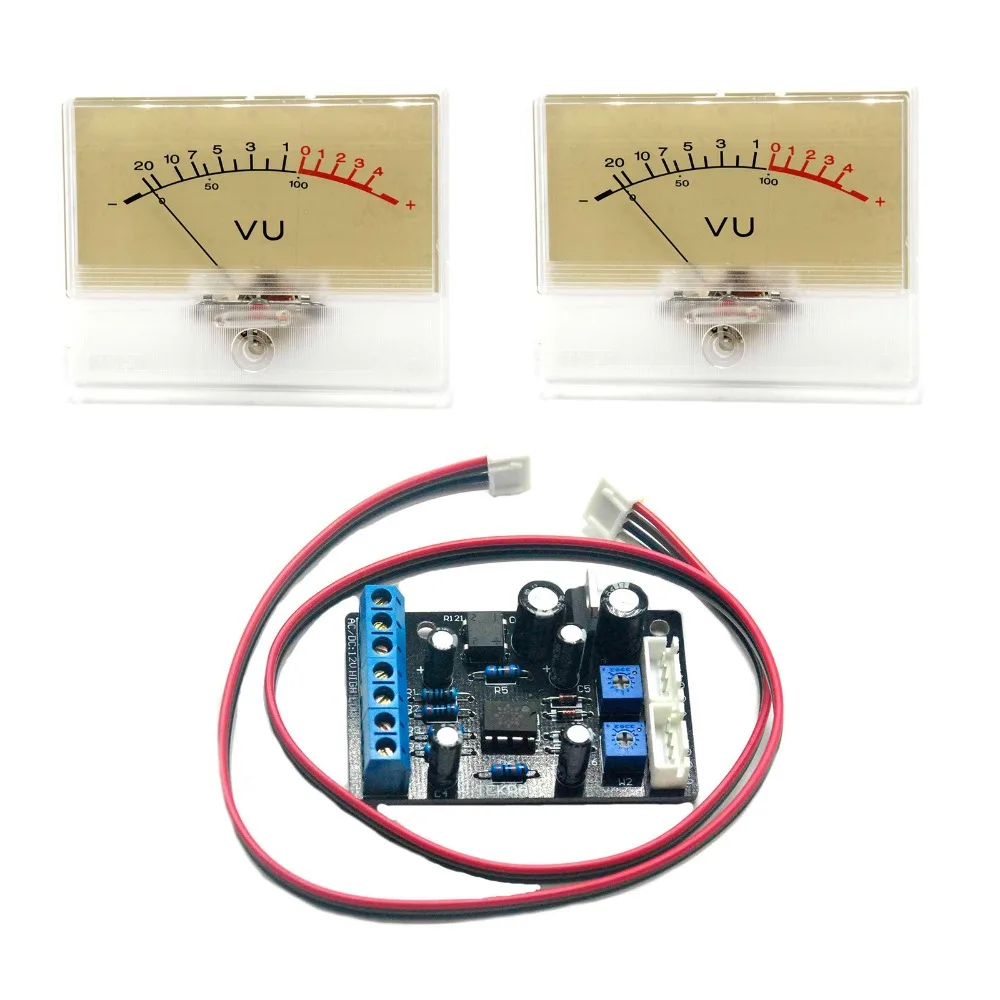 2 шт. T-90 VU Meter DB Уровень заголовок шасси Подсветка w/1 шт TA7318P VU Meter драйвер платы
