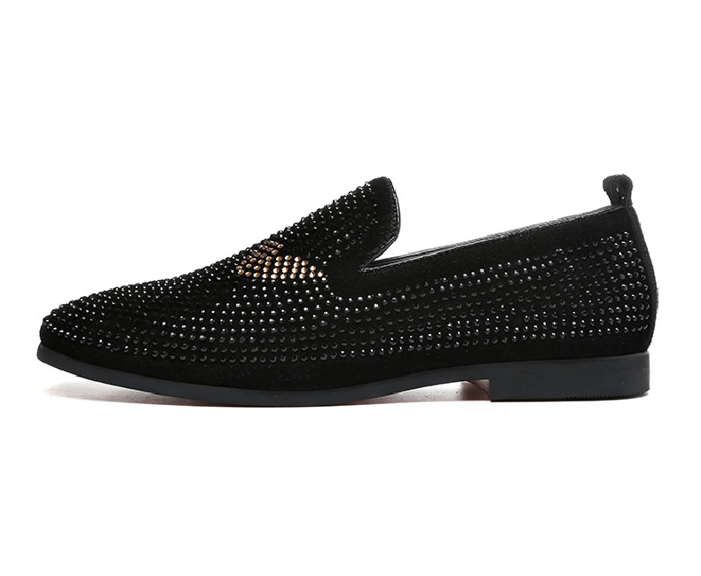 Men's Casual Shoes Shoes Men Breathable Slip-On Black Casual Shoes Men Summer Large Size Mens Loafers Rivet Boat Shoes Size 45 (2)