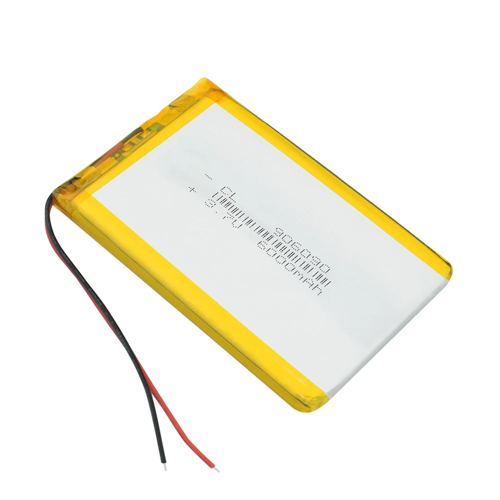 1/2/4 шт. Перезаряжаемые 906090 3,7 V 6000mAh Li-Po Батарея 3,54x2,36x0,3" Большой Ёмкость 6000mah литиевые батареи