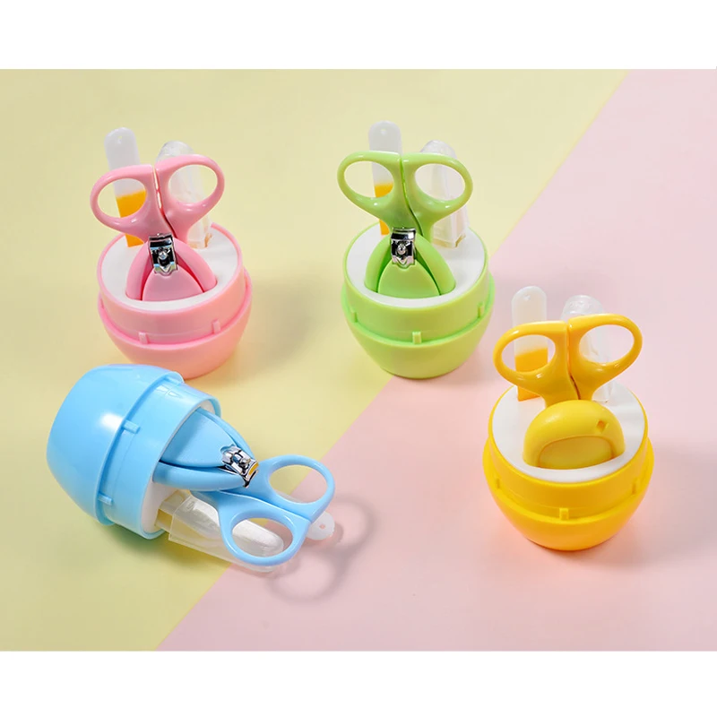 Cute Baby Healthcare Kits Cartoon Animal Infant Nail Care Set Finger Trimmer Cutter Nail Scissors Nail Clippers for Travel
