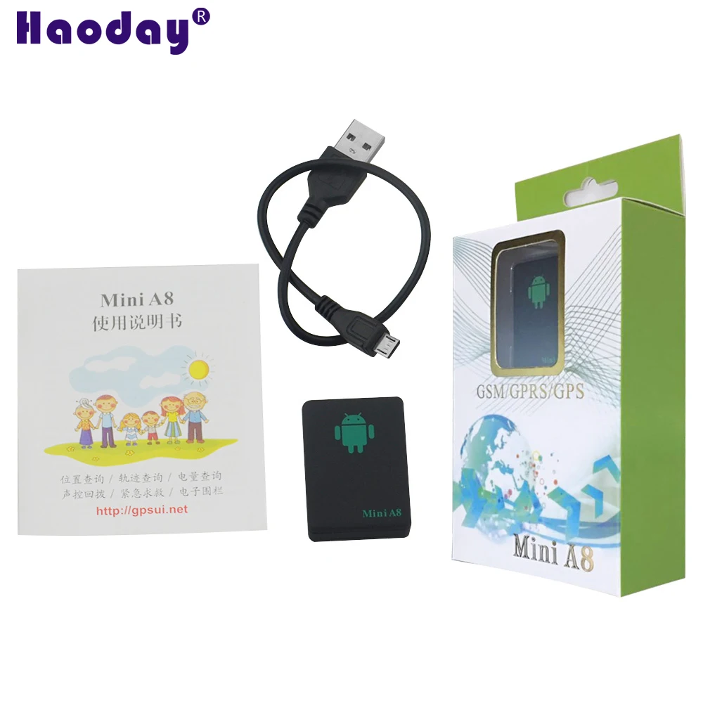 

Portable Mini A8 Personal Locator GSM/GPRS/LBS Real-time Tracking Tool for Children Pet Car Eldly Tracking Locator