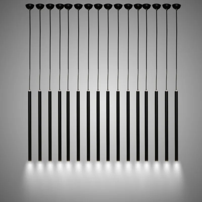 

Simple Modern Long Tube Cylindrical Tube Aluminum Led Pendant Light For Dining Room Bar Living Room Hall H 30/50/60/80cm 2285