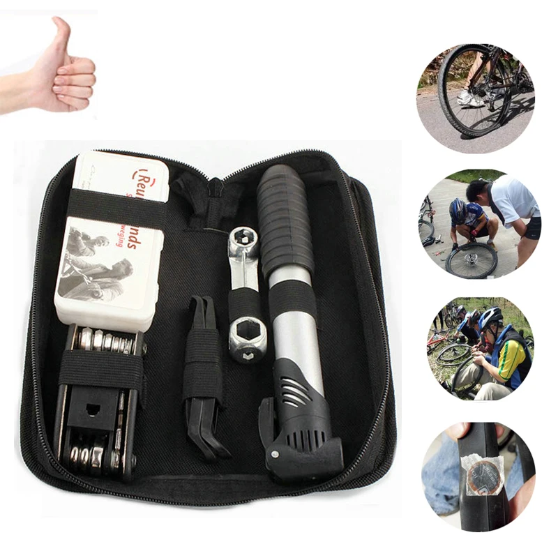 

Mountain Bike topeak Bicycle Repair Tools Mini Pump Type Repair Kit Screwdriver Wrench Portable Cycling Tool Set with Carry Bag