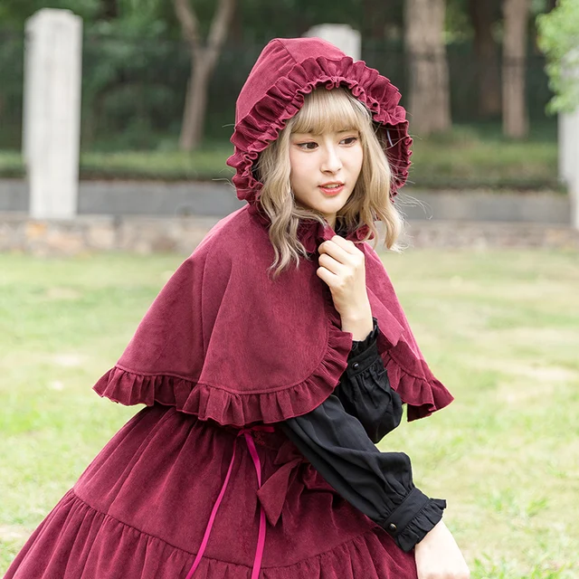 Price Princess sweet lolita Autumn and winter original The Danube lovers cloak Little Red Riding Hood shawl fashion women ZJY137